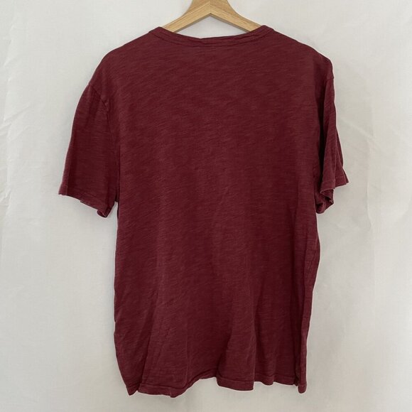 Gap lived- in red men's large t-shirt summer top burgundy cotton lightweight - Picture 7 of 7